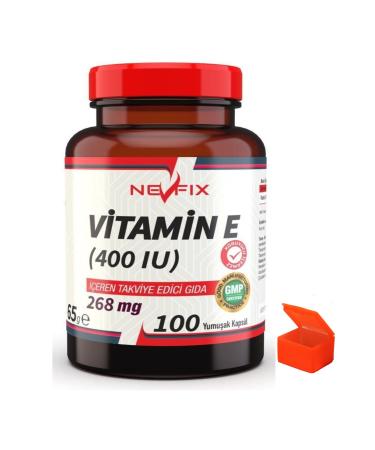 Nevfix Vitamin E 100 Capsules Pill Box