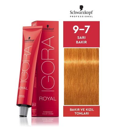 Igora Royal 9-7 Blonde Copper Hair Dye 60ml