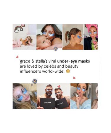 grace & stella Award Winning Viral Eye Mask Blue 12 Pairs Reduces Dark Circles Puffy Eyes & Wrinkles - Buy Online on GoSupps.com