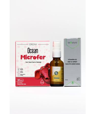 Iron and Vitamin D Support Package for Children with Ocean Microfer Estellife D3 Venatura Vitamin D3