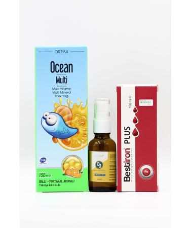 Iron and Vitamin Support Package for Children with Ocean Multi Estellife D3 Bestiron Plus