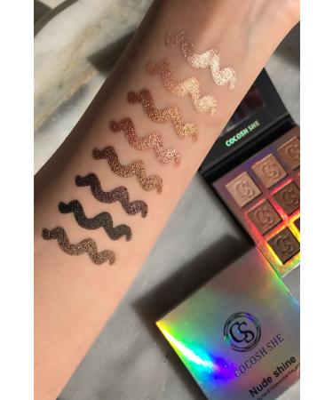 Cocosh She Nude Shine 9 Color Eyeshadow Palette High Pigmentation Non-Clumping Easy Blending - Buy Online on GoSupps.com