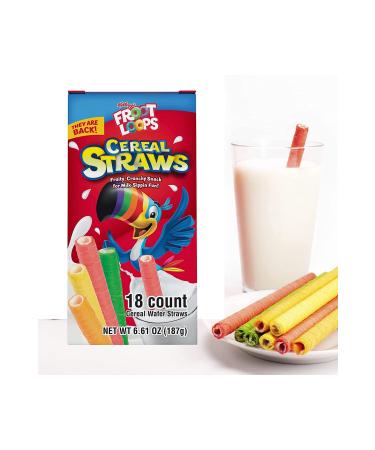 Froot Loops Cereal Straws Fruity Crunchy Snack 18 Count 187 gr - Buy Online on GoSupps.com