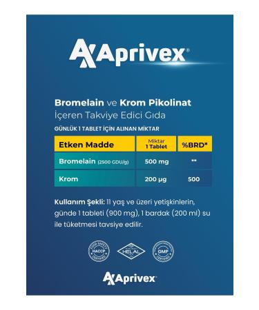 Aprivex Bromelain 2500 GDU/g Chromium Picolinate - Buy Online on GoSupps.com