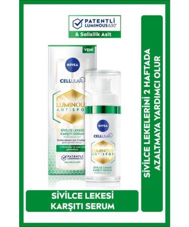NIVEA Luminous630 Anti-Acne Spot Serum 30ml Salicylic Acid Hyaluronic Acid Oily Skin