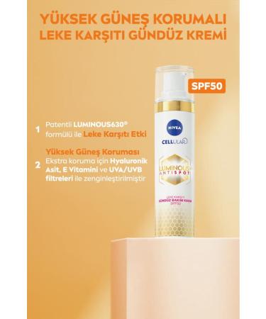 NIVEA Luminous630 Anti-Blemish Day Face Cream 40ml Luminous630 Skin Tone Equalizing Night Cream 50ml - Buy Online on GoSupps.com