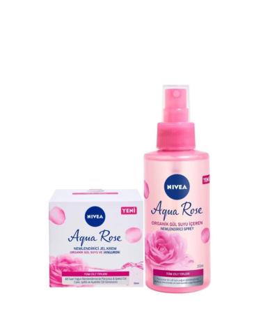 NIVEA Aqua Rose Gel Cream 50 ml Aqua Rose Spray 150 ml