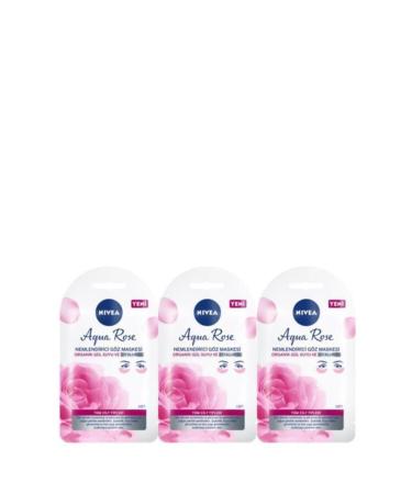 NIVEA Aqua Rose Moisturizing Eye Mask X3