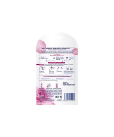 NIVEA Aqua Rose Moisturizing Eye Mask with Organic Rose Water Hyaluron Dark Circles Eye Bags - Buy Online on GoSupps.com
