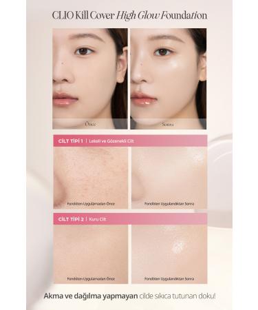 CLIO Lasting Coverage and Intense Radiance Foundation Clio Kill Cover High-Glow Foundation (4 Ginger) - Buy Online on GoSupps.com