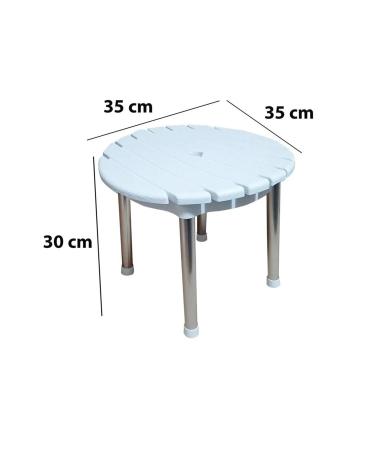 Skygo Stainless Steel Round Stool with Aluminum Legs -909