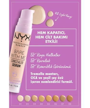 NYX Professional Makeup Bare With Me Concealer Serum 02 Light & Fat Oil Slick Click Shine Lip Balm - 11 In a Mood - Buy Online on GoSupps.com