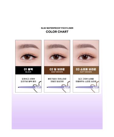 Peach C Slim Waterproof Fixxyliner 02 Deep Brown (Eyeliner) - Buy Online on GoSupps.com