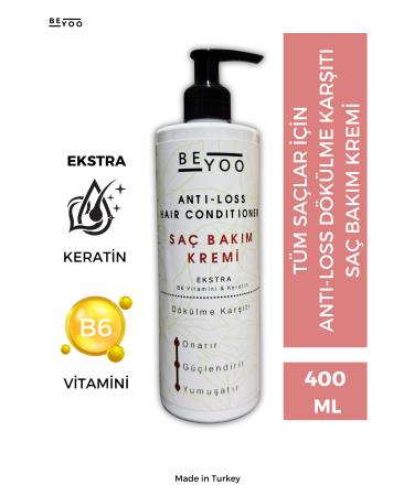 Beyoo Anti-Loss Anti-Loss Hair Care Cream with Keratin & Vitamin B6 400ml - All Hair Types