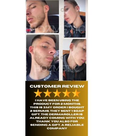HOZMETIC Supports New Beard Formation for Sparse Beard and Beardlessness Problem Beard & Moustache Serum - Buy Online on GoSupps.com