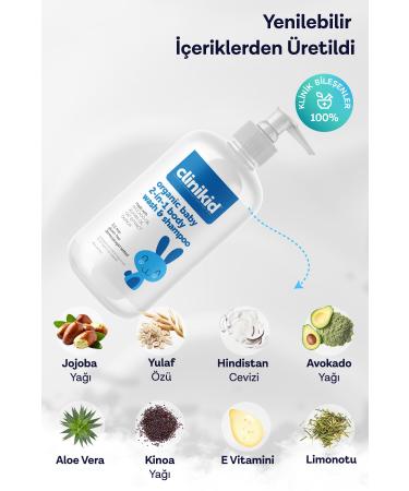 Clinikid Organic Certified 2 in 1 Shampoo & Shower Gel - Buy Online on GoSupps.com