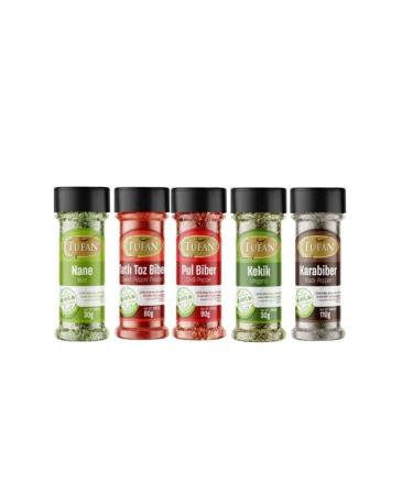 TUFAN SPICES TUFAN SALT SHAKER LID 5-PIECE SPICE SET