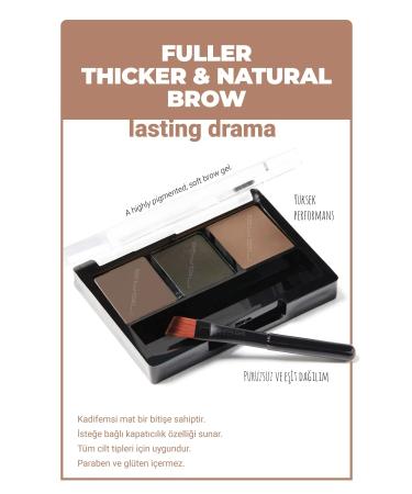 Rbs COSMETICS rbs cosmetics Brow Pro Palette Eyebrow Shadow Soft Brown Gel