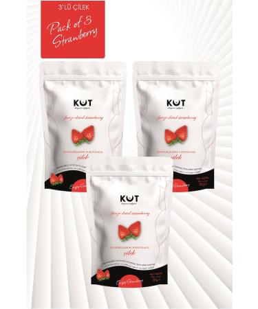 KUT to the health of the world Freeze Dried Fruit Chips (Freeze Dried) Strawberry 3 x 20 grams