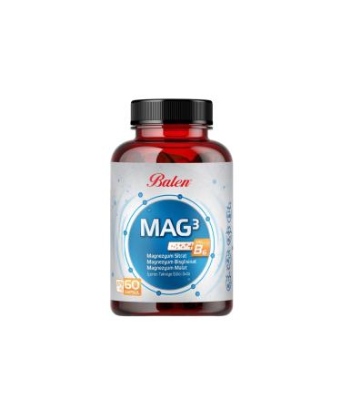 Balen Mag 3 Magnesium Citrate & Bisglycinate & Malate 679 Mg 60 Capsules