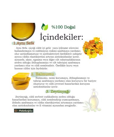 Peteko lu Calendula Cream Beeswax Olive Oil and Propolis Real Honey Propolis Natural Lip Balm 50ml - Buy Online on GoSupps.com