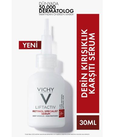Vichy Serum that reduces the appearance of deep wrinkles provides smoothness and brightness