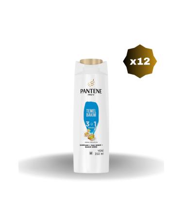 Pantene 3IN1 BASIC CARE SHAMPOO 350 ML X 12 PIECES