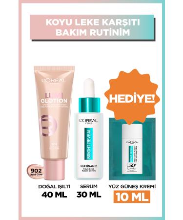 L'Oreal Paris Glotion All-In-One Natural Glow 902 & Bright Reveal Niacinamide Serum 7.5%