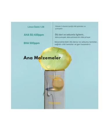 TOCOBO AHA BHA LEMON TONER 30ml - AHA BHA LEMON TONIC 30ml - Buy Online on GoSupps.com