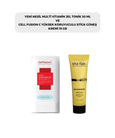 The Fair the fair. Multi Vitamin Gel Toner 30 ml and Cell Fusion C Stick Sun Cream 19 G