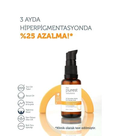 The Purest Solutions Vitamin C Brightening and Tone Equalizing Care Serum 30 ml- ( Ascorbic Acid & Ferulic Acid ) - Buy Online on GoSupps.com