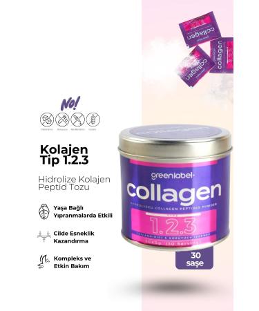 Green Label 0 Natural and Pure High Bioactive Double Hydrolyzed Collagen Peptides Dietary Supplement (30 DAYS) - Buy Online on GoSupps.com