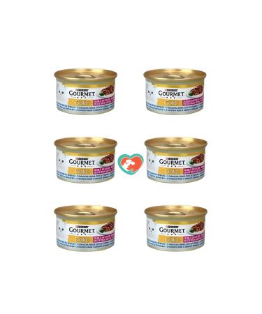 Gourmet Gold Spinach and Fish Cat Canned Food 6x85 gr