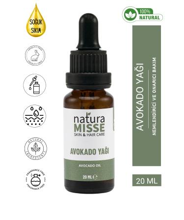 naturamisse Avocado Oil 20 ml Pure Cold Pressed Avocado Oil