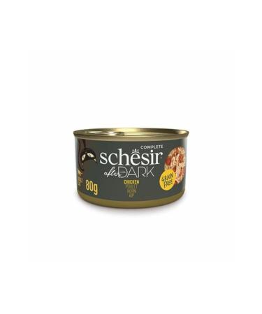 Schesir After Dark Canned Cat Food with Chicken in Whole Wheat Broth 80 gr