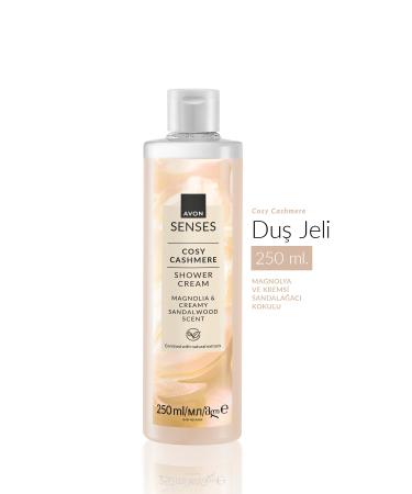Avon Cosy Cashmere Magnolia Sandalwood Scented Scented Shower Gel 250 Ml.
