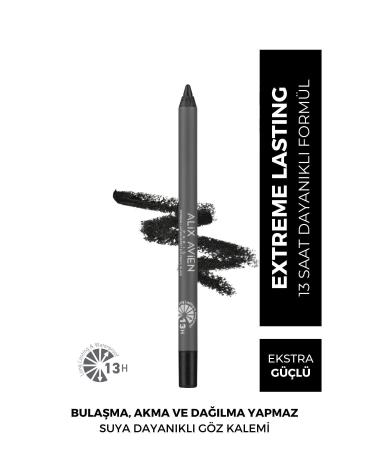 Alix Avien Waterproof Black Eye Pencil - 13 Hours Lasting Effect - Extreme Lasting Effect Eye Pencil Black - Buy Online on GoSupps.com