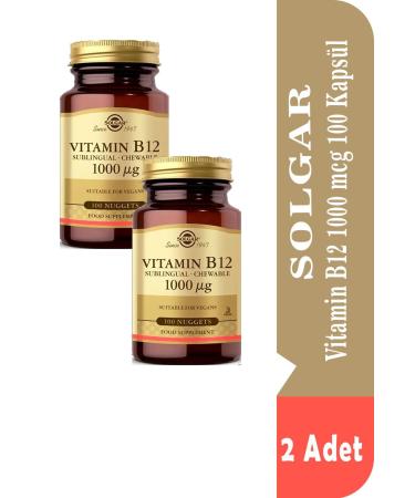 Solgar Vitamin B12 1000 mcg 100 Capsules 2 Pieces