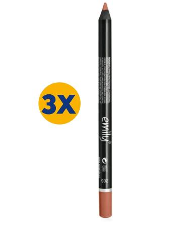 EMILY Lip Pencil No: 203 3 Pieces