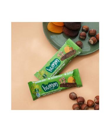 Humm Organic Vegan Apricot and Hazelnut Oatmeal Bar Snack Pack - 6 pieces - Buy Online on GoSupps.com
