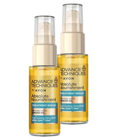 Avon Advance Techniques Nourishing Hair Serum with Argan Oil 30ml. Duo Set