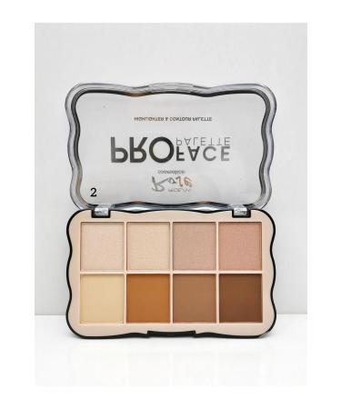 Rose Pro Face (NO:02) 8-Piece Highlighter & Contour Palette
