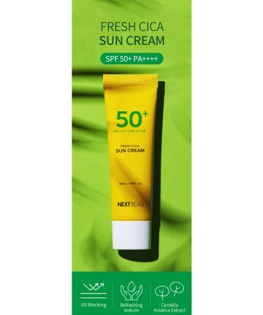 NEXTBEAU Korean Cosmetics Anti-Acne Brightening Cica Sunscreen Spf 50 Pa - Buy Online on GoSupps.com