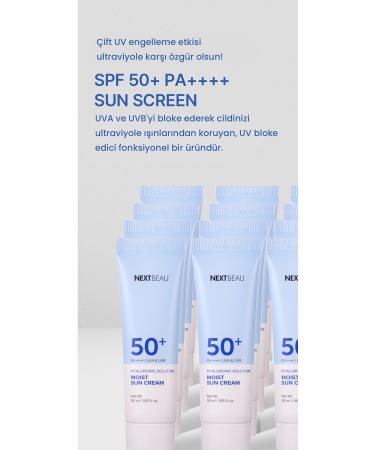 NEXTBEAU Korean Cosmetics Intensive Moisturizing Water Based Hyaluronic Acid Sunscreen Spf 50 Pa