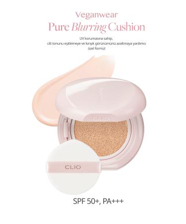CLIO Blur Effect Vegan Cushion CLIO Veganwear Pure Blurring Cushion+Refill SPF50+ PA+++(2 Lingerie) - Buy Online on GoSupps.com
