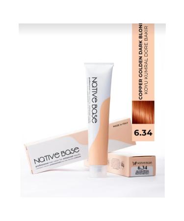 Native Base Hair Dye 6.34 Dark Blonde Dore Copper 100 ml
