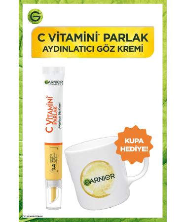 Garnier Vitamin C Brightening Eye Cream 15ml + Garnier Mug