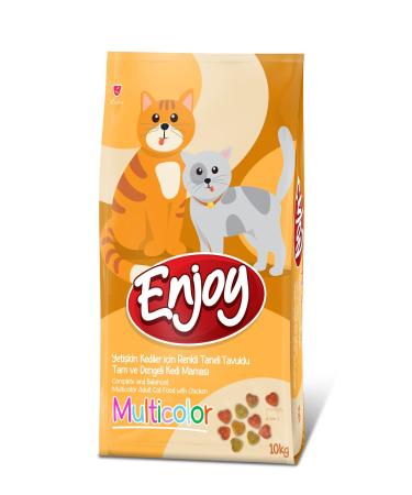 Premium Enjoy Multi Color Adult Cat Food 10 Kg Multi Color