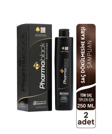 Pharmablack Anti Hair Loss Shampoo Anagain Phtokertatin BIOTIN Olive Leaf Horse Chestnut 250 ml 2pcs - Buy Online on GoSupps.com