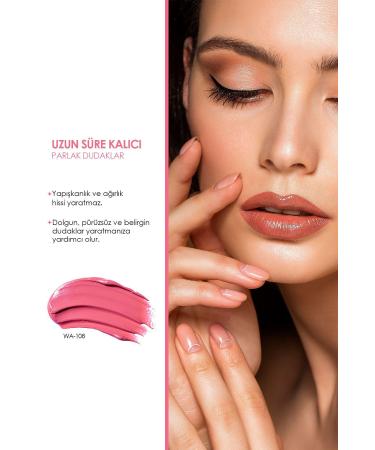 L'ACTONE Liquid Lipstick Shiny Wirginia Va-108 / Shiny Liquid Lipstick - Buy Online on GoSupps.com